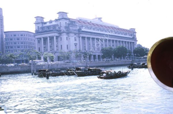 Main Harbour Office & Sampans, Singapore Harbour Entrance